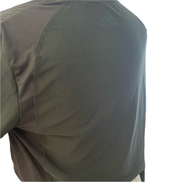 Adidas | olive green athletic long sleeve top​ - Picture 2 of 4